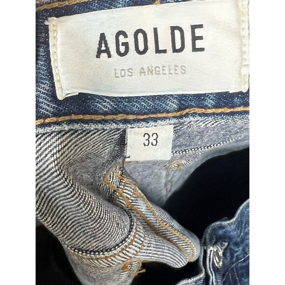 AGOLDE Pinch‎ Waist Kick Flare Jeans 33 High Rise Blue Organic Cotton Denim NWT - Picture 11 of 13
